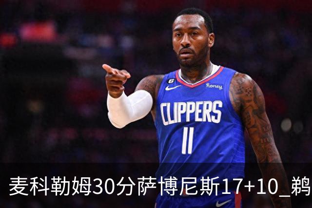麦科勒姆30分萨博尼斯17+10 鹈鹕客场大胜国王